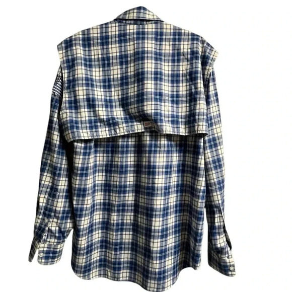 Vineyard Vines Harbor Blue White Flag Plaid Long Sleeve Shirt, Men’s Size Medium - Picture 2 of 14